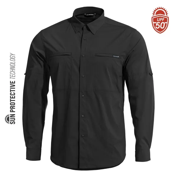  Pánska košeľa PENTAGON WAYNE K02029 01 BLACK 