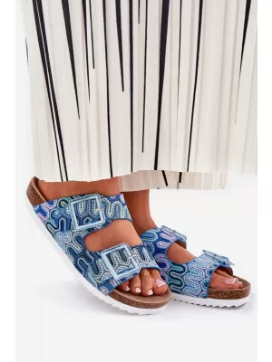 Dámske šľapky S.BARSKI RB51-006 BLUE