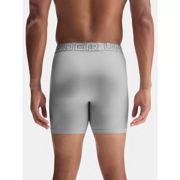  Pánske boxerky UNDER ARMOUR UA PERFORMANCE TECH MESH - SOLID 6IN - 1383884-069 TITÁN 