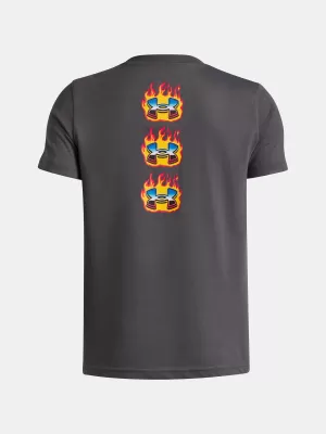 Chlapčenské tričko UNDER ARMOUR UA FLAME WM SS 6005059-025 SIVÁ