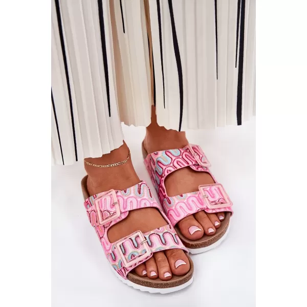  Dámske šľapky S.BARSKI RB51-006 PINK 
