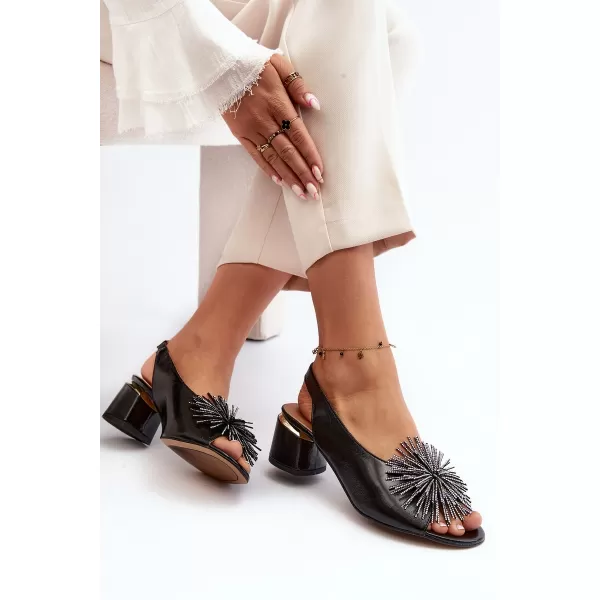  Dámske sandále LAURA MESSI 2595 BLACK 