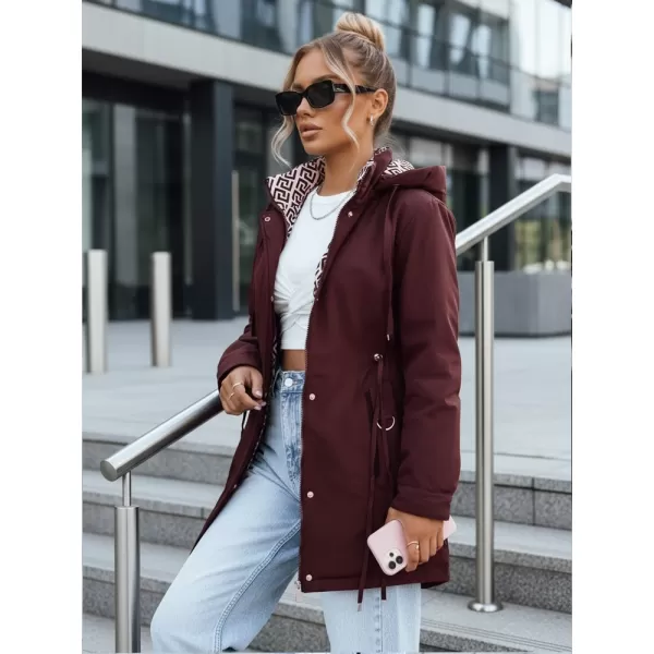 Dámska bunda DSTREET TY5349 BORDOVÁ 