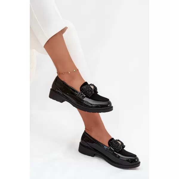  Dámske mokasíny D&A HY51-319 BLACK 