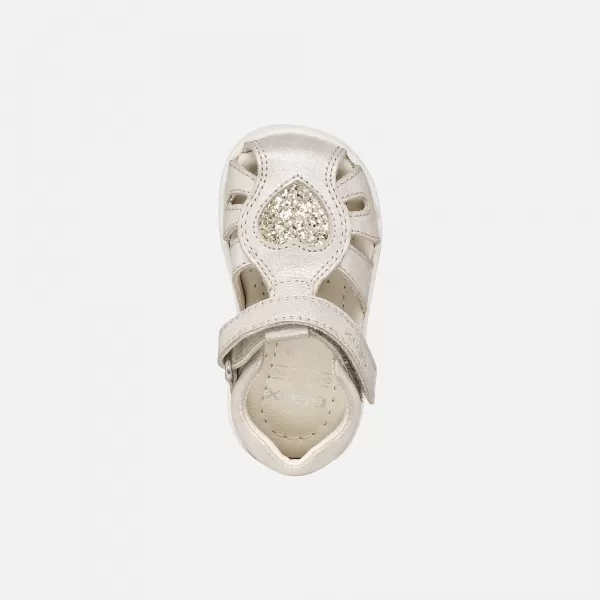  Dievčatá prvé kroky GEOX SANDAL MACCHIA B654WA0MAEWC0262 ŠEDÁ 