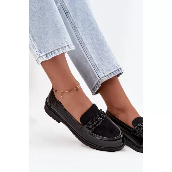  Dámske mokasíny D&A HY52-541 BLACK 