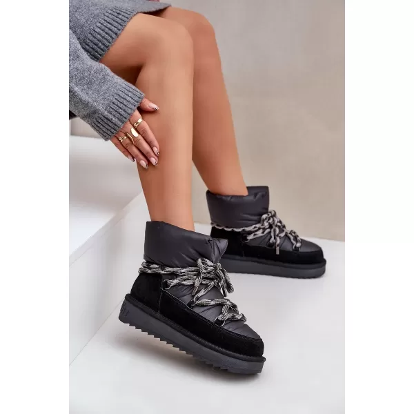  Dámske snehule D.FRANKLIN DFSH375003 BLACK 