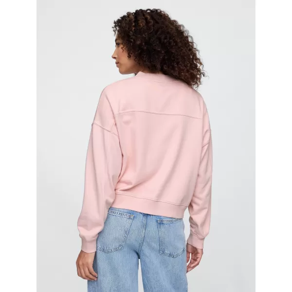  Dámska mikina GAP LOGO WEDGE NECK SWEATSHIRT 714869-01 MISTY ROSE 