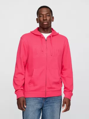 Pánska mikina GAP FULLZIP LOGO HOODIE 868454-15 RASPBERRY
