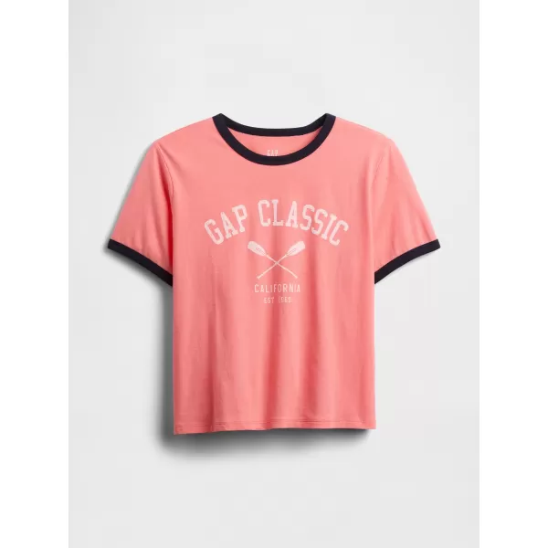  Dámske tričko GAP LOGO TEE 781556-02 NEÓN BLAZING PINK 