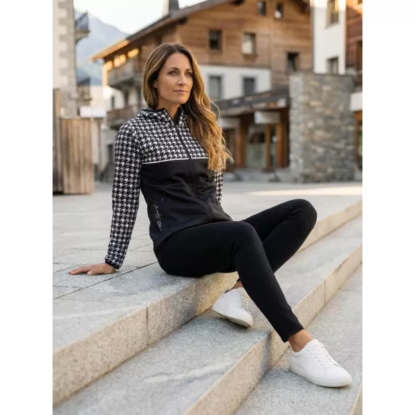  Dámska softshellová bunda premium ALTISPORT VOJ/ALW048JACK01 ČIERNOBIELA 