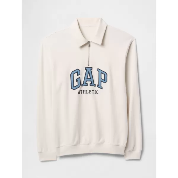  Pánska mikina GAP POLO HALF ZIP SWEATSHIRT 744734-02 CARLS STONE 