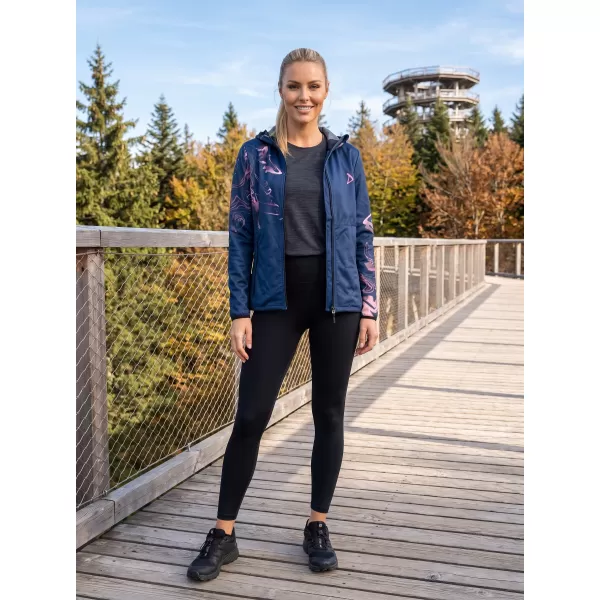  Dámska softshellová bunda premium ALTISPORT VOJ/ALW064JACK01 MODRORUŽOVÁ 