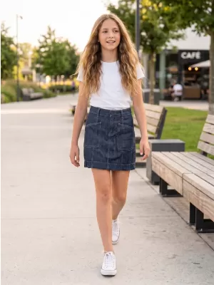 Dievčenské sukne SAM 73 GZ 501 TMAVÁ DENIM