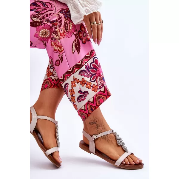  Dámske sandále S.BARSKI KV-5541-42 BEIGE 