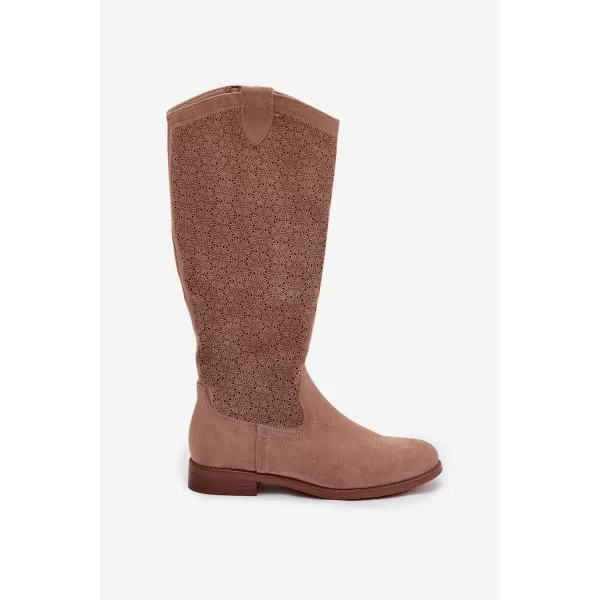  Dámske čižmy S.BARSKI HY61-8022 BEIGE 