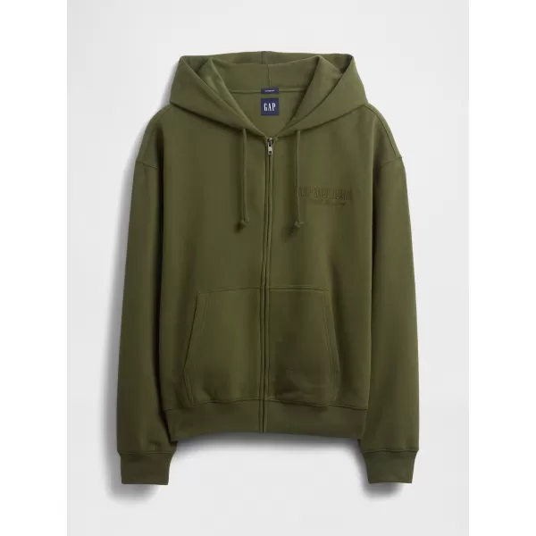  Pánska mikina GAP LOGO PULLOVER HOODIE 822076-03 ARMY JACKET GREEN 