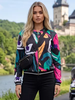 Dámska bunda ALTISPORT HADARIT ČIERNA VZOR