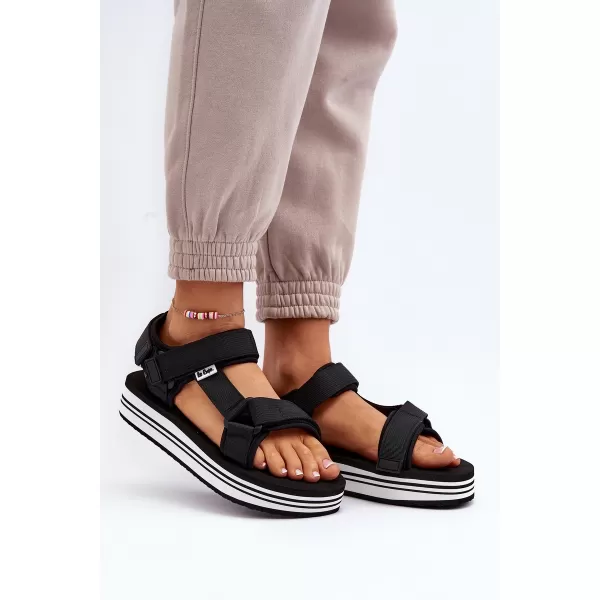  Dámske sandále LEE COOPER LCW-24-05-2753L BLACK/WHITE 