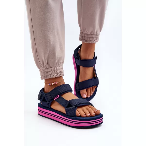  Dámske sandále LEE COOPER LCW-24-05-2753L NAVY/FUCHSIA 