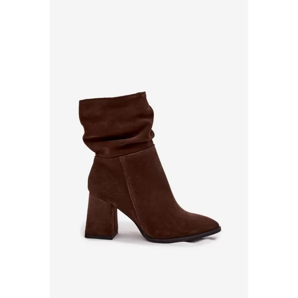 Dámske čižmy ZAZOO 4216 BROWN 