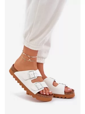 Dámske šľapky BIG STAR LL274480 WHITE Big Star Shoes