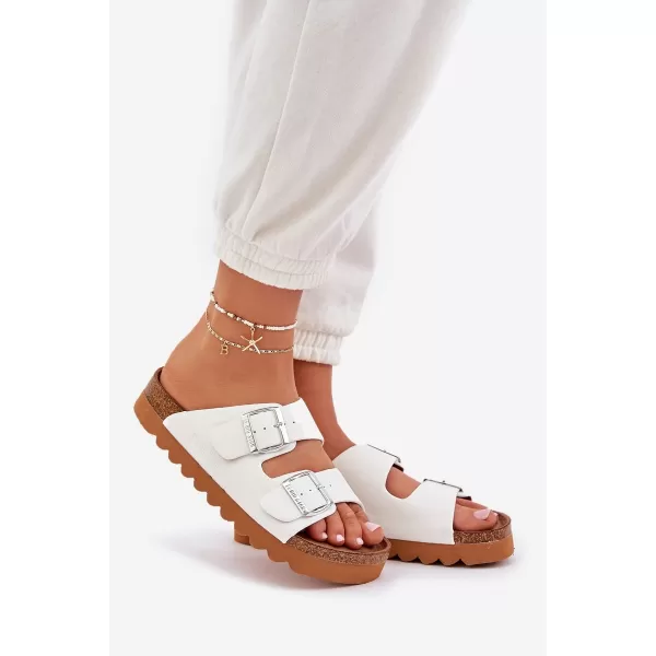  Dámske šľapky BIG STAR LL274480 WHITE Big Star Shoes 