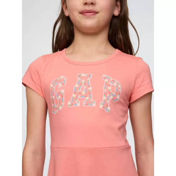  Detské šaty GAP LOGO DRESS 745993-01 TEA ROSE 