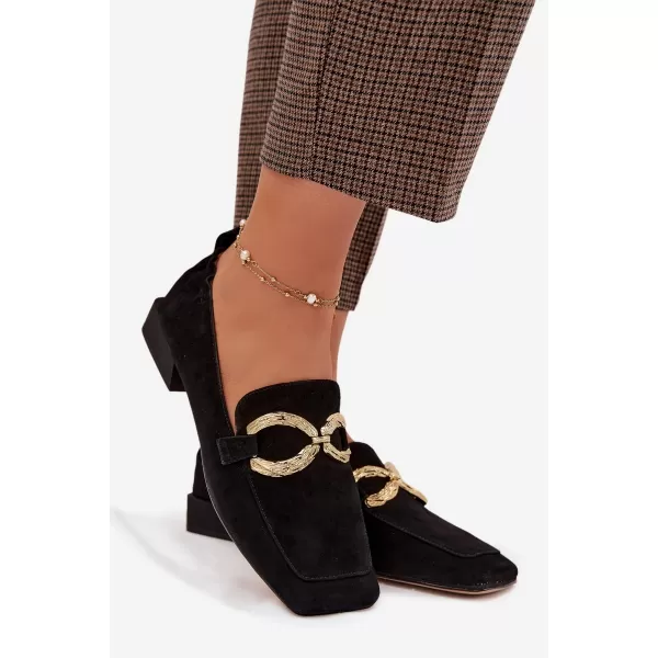  Dámske mokasíny D&A CR61-3115 BLACK 