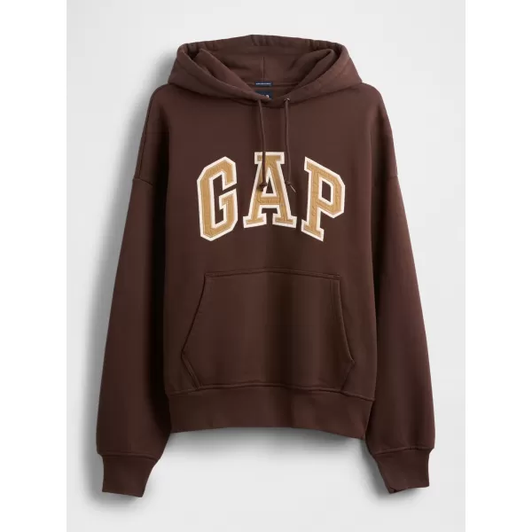  Pánska mikina GAP HEAVYWEIGHT LOGO HOODIE PULLOVER 823104-04 DARK BROWN 