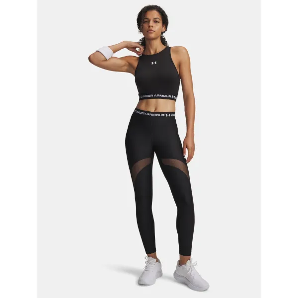  Dámske legíny UNDER ARMOUR HEATGEAR MESH LEGGING ČIERNA 