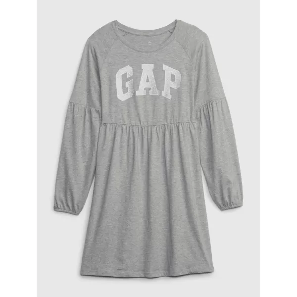  Detské šaty GAP LOGO DRESS 793146-01 LIGHT HEATHER GREY 