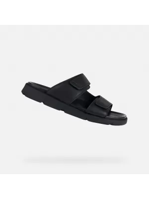 Pánske šľapky GEOX XAND 2S G002593 ČIERNA