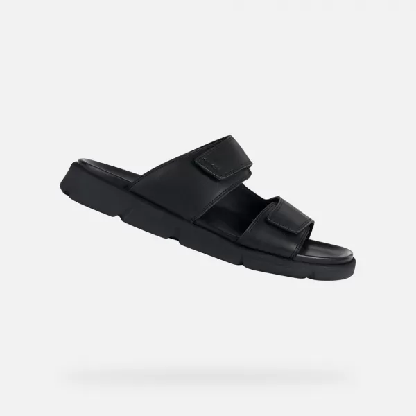 Pánske šľapky GEOX XAND 2S G002593 ČIERNA 