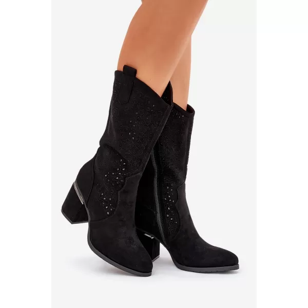  Dámske čižmy S.BARSKI HY51-238 BLACK 