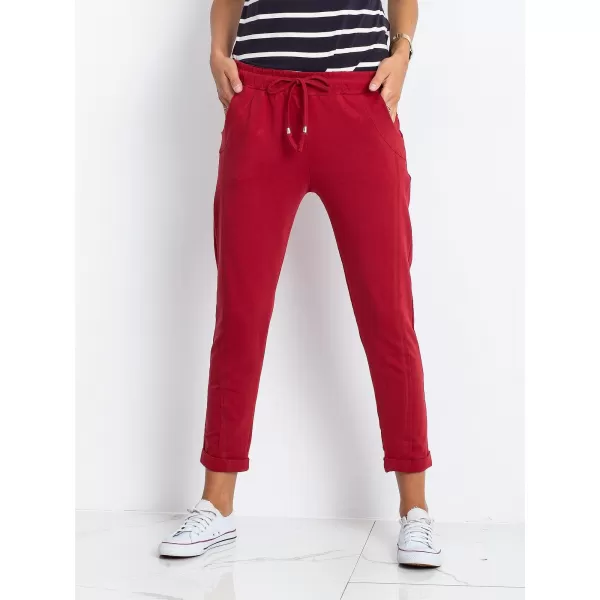  Dámske tepláky BASIC FEEL GOOD RV-DR-3589.06X BURGUNDY 