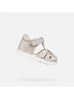 Dievčatá prvé kroky GEOX SANDAL MACCHIA B654WA0MAEWC0262 ŠEDÁ
