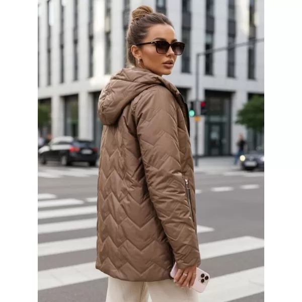  Dámska bunda DSTREET TY5608 HNEDÁ 