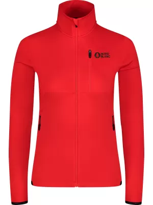 Dámska mikina powerfleece NORDBLANC SEDGE NBWFL8291 ČERVENÁ