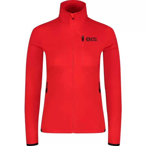  Dámska mikina powerfleece NORDBLANC SEDGE NBWFL8291 ČERVENÁ 