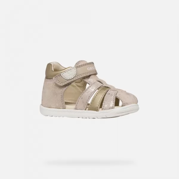  Dievčatá prvé kroky GEOX SANDAL MACCHIA B254WB007NFC8560 BÉŽOVÁ 