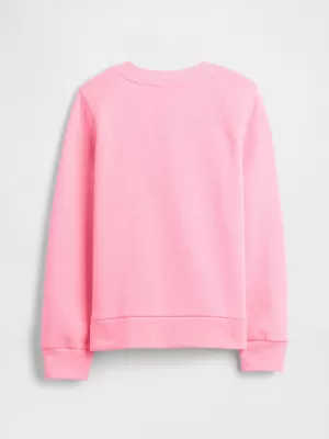 Detská mikina GAP CREW SWEATSHIRT 839149-05 NEON PINK ROSE