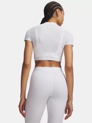 Dámske tričko UNDER ARMOUR HEATGEAR ELITE CROP MCK SS 6014710-100 BIELA