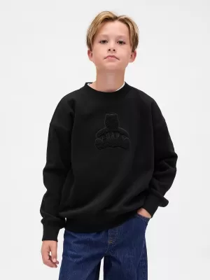 Detská mikina GAP CREW RELAXED SWEATSHIRT 844233-00 BLACK