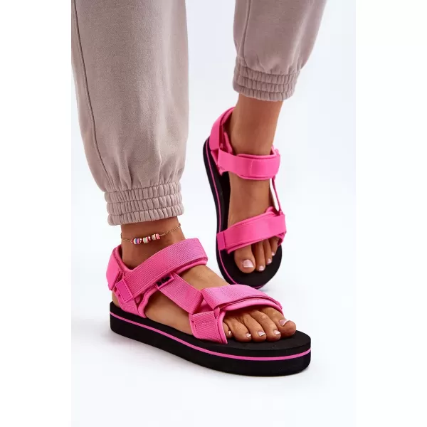  Dámske sandále LEE COOPER LCW-23-34-2613 BLACK/FUCHSIA 