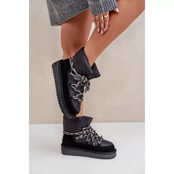  Dámske snehule D.FRANKLIN DFSH375003 BLACK 