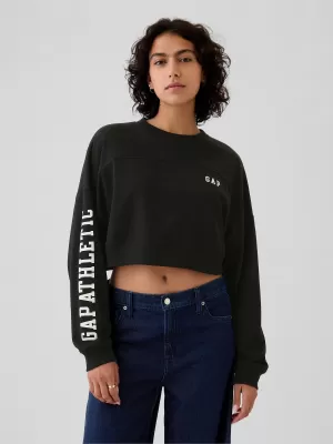 Dámska mikina GAP DROP SHOULDER SUPER CROP SWEATSHIRT 498952-02 TRUE BLACK