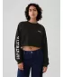Dámska mikina GAP DROP SHOULDER SUPER CROP SWEATSHIRT 498952-02 TRUE BLACK