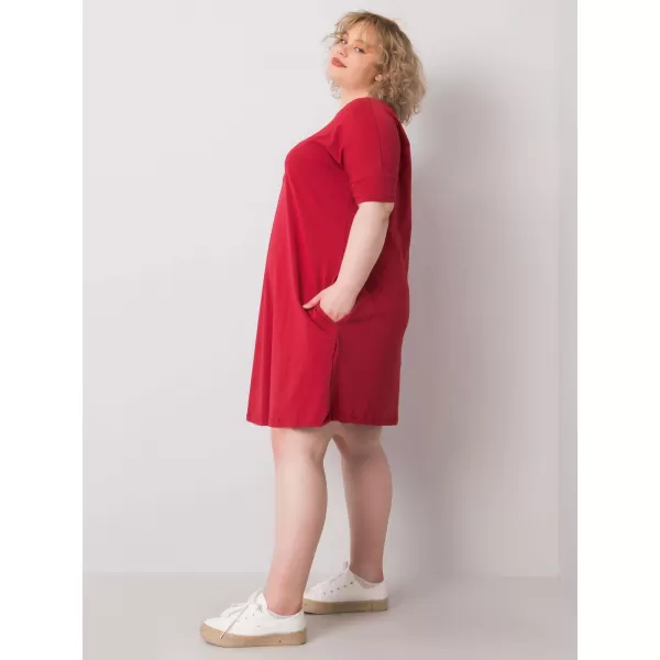  Dámske šaty BASIC FEEL GOOD RV-SK-6639.02X BURGUNDY 