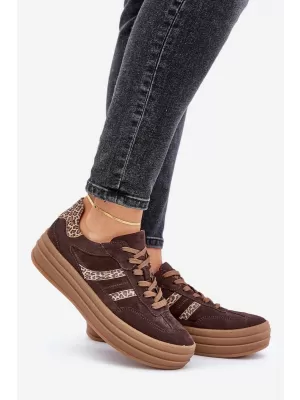 Dámske topánky ZAZOO N1176 BROWN/BEIGE